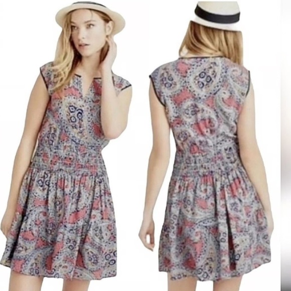 J. Crew Paisley Silk Dress 00P - Picture 1 of 5